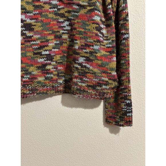 Roxy Women’s Cropped Multicolor Wool Blend Sweater Long Sleeve Size Small - Picture 5 of 9